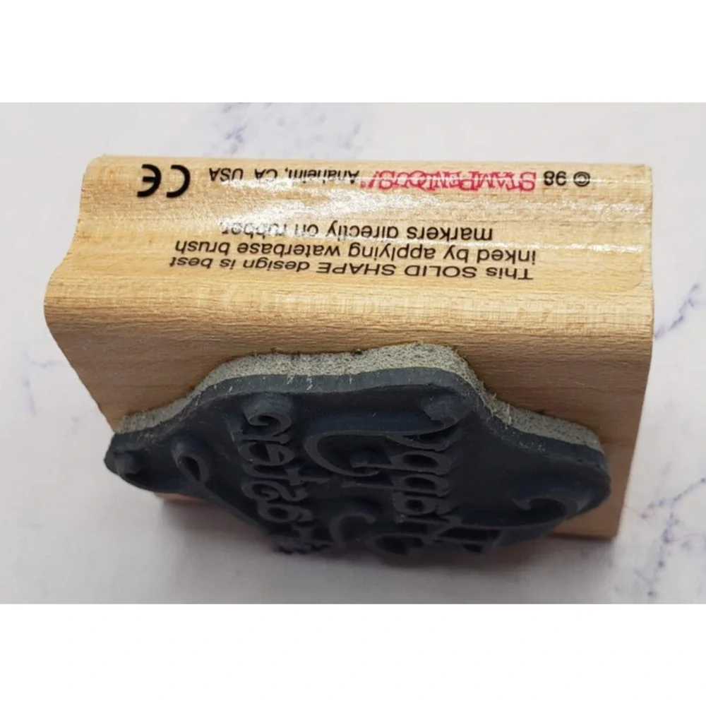 Stampendous Happy Easter Wood Mounted Rubber stamp